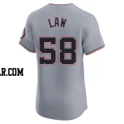 Derek Law Men's Washington Nationals Gray Elite Road Jersey