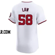 Derek Law Men's Washington Nationals White Elite Home Jersey