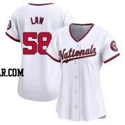 Derek Law Women's Washington Nationals White Limited Home Jersey