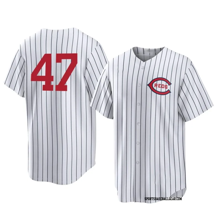 Derek Law Youth Cincinnati Reds White Replica 2022 Field Of Dreams Jersey