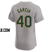 Dermis Garcia Men's Oakland Athletics Gray Elite Road Jersey