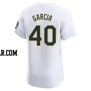 Dermis Garcia Men's Oakland Athletics White Elite Home Jersey