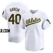 Dermis Garcia Men's Oakland Athletics White Limited Home Jersey