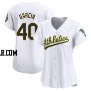 Dermis Garcia Women's Oakland Athletics White Limited Home Jersey