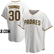 Derrel Thomas Men's San Diego Padres White/Brown Replica Home Jersey