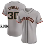 Derrel Thomas Men's San Francisco Giants Gray Elite Road Jersey