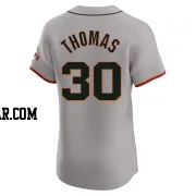 Derrel Thomas Men's San Francisco Giants Gray Elite Road Jersey