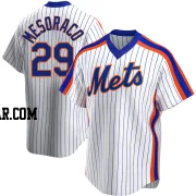 Devin Mesoraco Men's New York Mets White Replica Home Cooperstown Collection Jersey