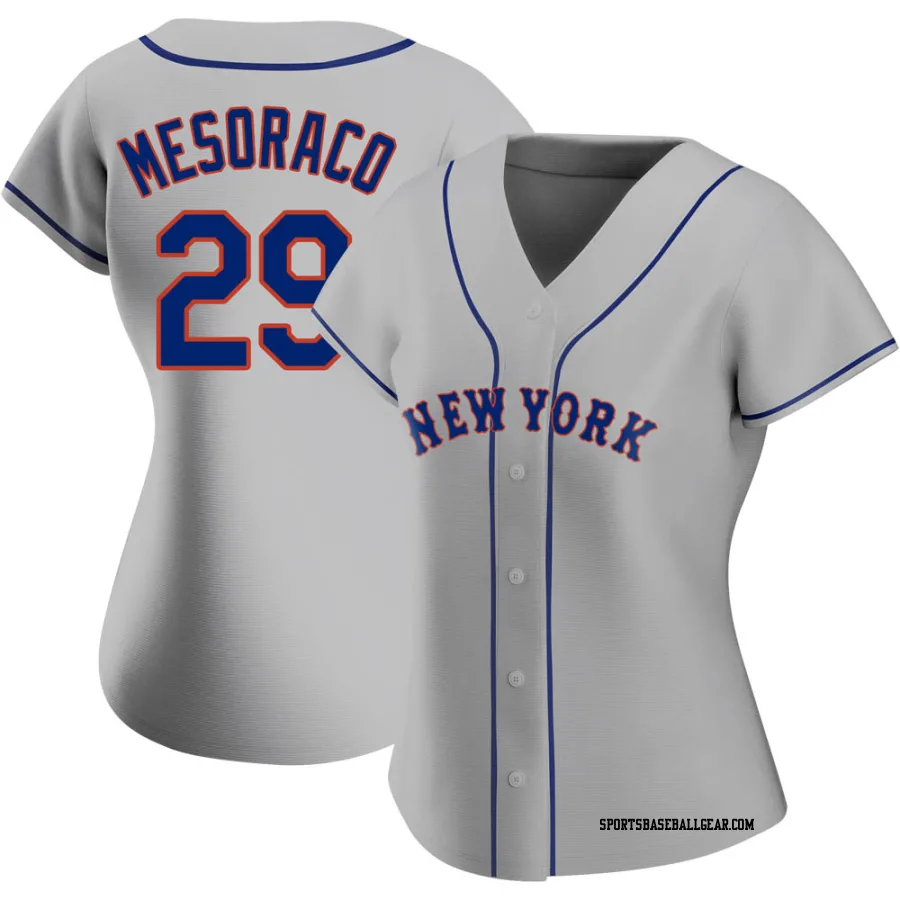 Devin Mesoraco Women's New York Mets Gray Authentic Road Jersey