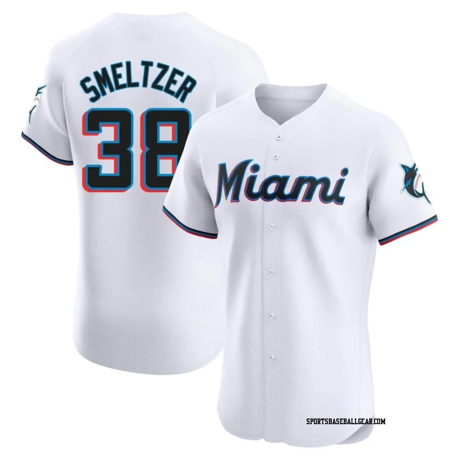 Devin Smeltzer Men's Miami Marlins White Elite Home Jersey