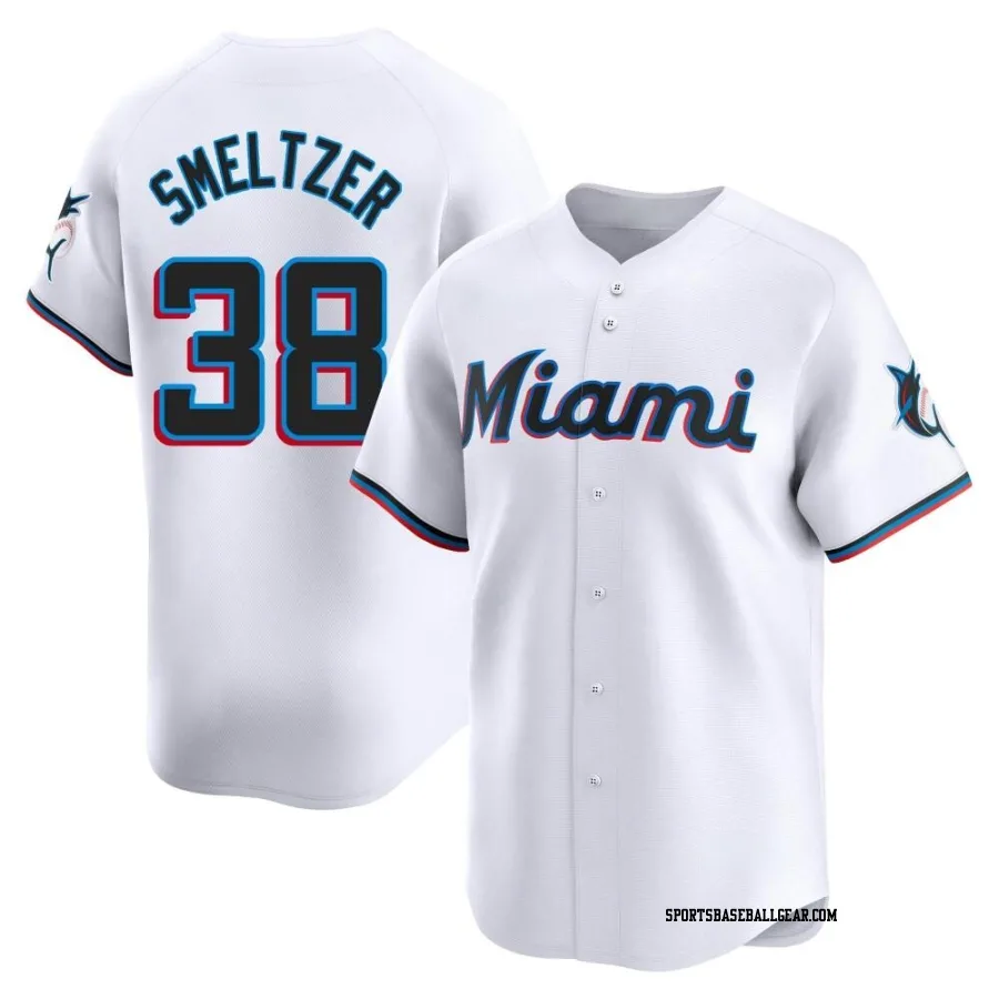 Devin Smeltzer Youth Miami Marlins White Limited Home Jersey