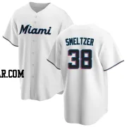 Devin Smeltzer Youth Miami Marlins White Replica Home Jersey