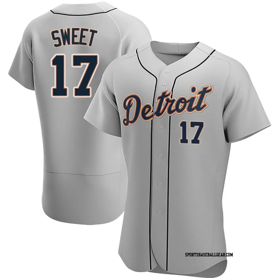 Devin Sweet Men's Detroit Tigers Gray Authentic Road Jersey