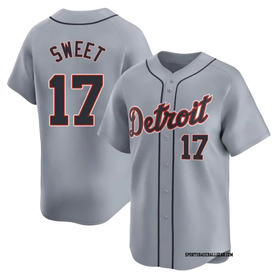 Devin Sweet Men's Detroit Tigers Gray Limited Road Jersey