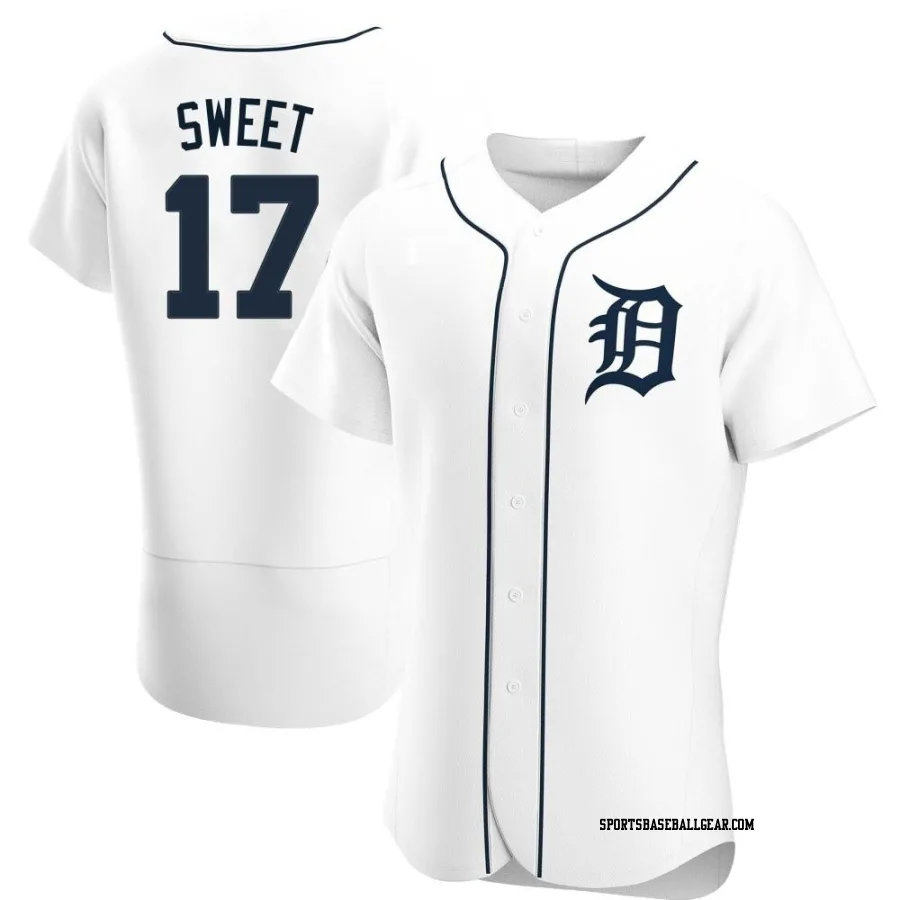 Devin Sweet Men's Detroit Tigers White Authentic Home Jersey