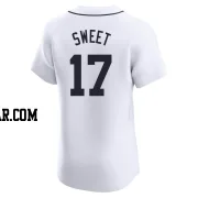 Devin Sweet Men's Detroit Tigers White Elite Home Jersey