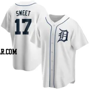 Devin Sweet Men's Detroit Tigers White Replica Home Jersey