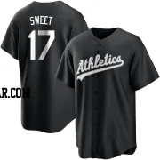 Devin Sweet Men's Oakland Athletics Black/White Replica Jersey