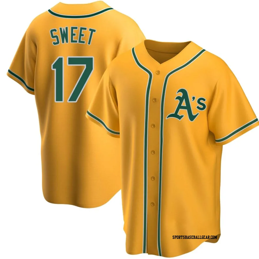 Devin Sweet Men's Oakland Athletics Gold Replica Alternate Jersey