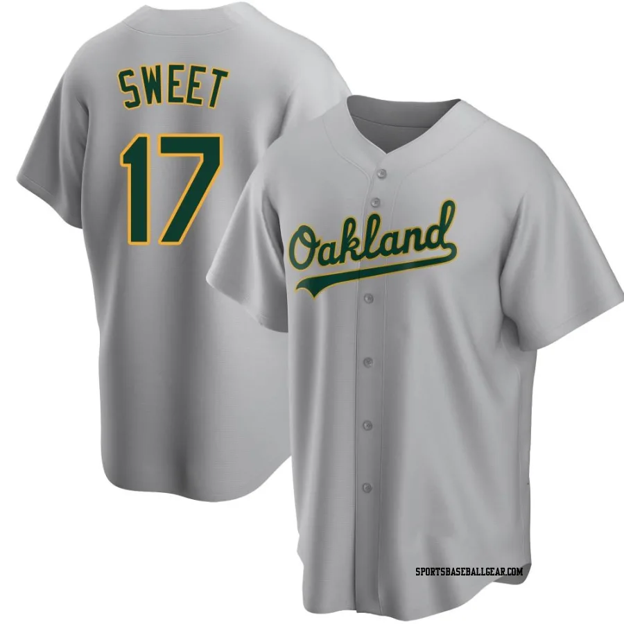 Devin Sweet Men's Oakland Athletics Gray Replica Road Jersey