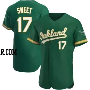 Devin Sweet Men's Oakland Athletics Green Authentic Kelly Alternate Jersey