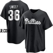 Devin Sweet Men's Philadelphia Phillies Black/White Replica Jersey