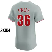 Devin Sweet Men's Philadelphia Phillies Gray Elite Road Jersey