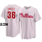 Devin Sweet Men's Philadelphia Phillies White Replica 2022 World Series Home Jersey