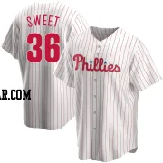 Devin Sweet Men's Philadelphia Phillies White Replica Home Jersey