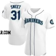 Devin Sweet Men's Seattle Mariners White Authentic Home Jersey