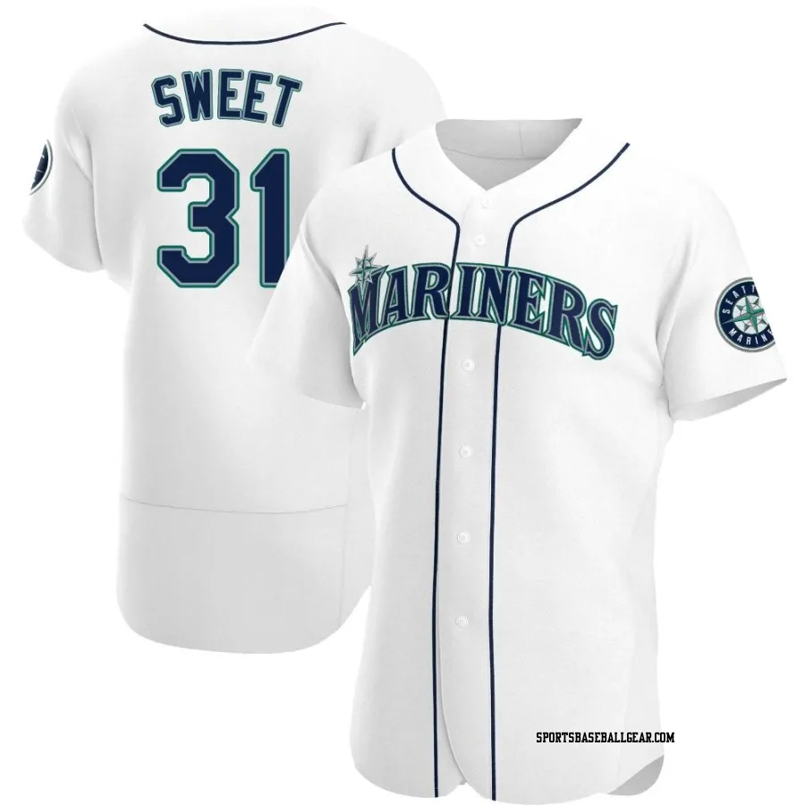 Devin Sweet Men's Seattle Mariners White Authentic Home Jersey