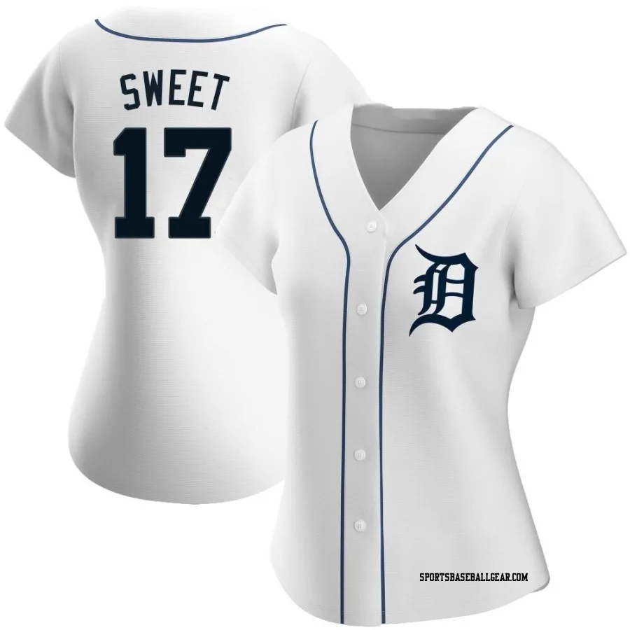 Devin Sweet Women's Detroit Tigers White Replica Home Jersey