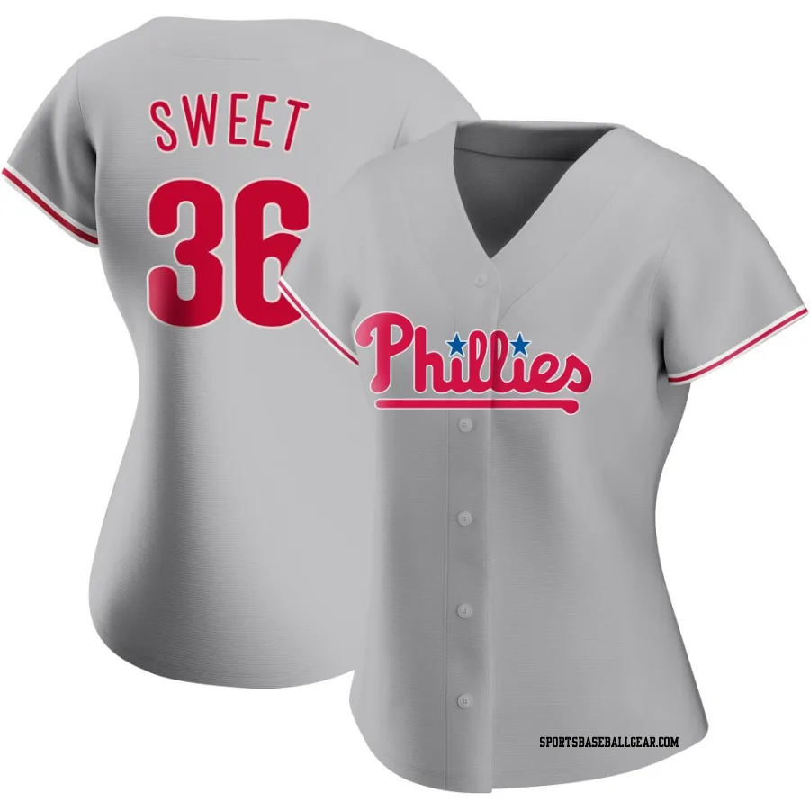 Devin Sweet Women's Philadelphia Phillies Gray Authentic Road Jersey