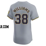 Devin Williams Men's Milwaukee Brewers Gray Elite Road Jersey