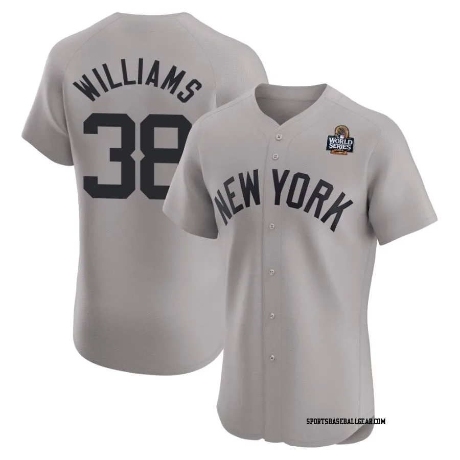 Devin Williams Men's New York Yankees Gray Elite Road 2024 World Series Jersey