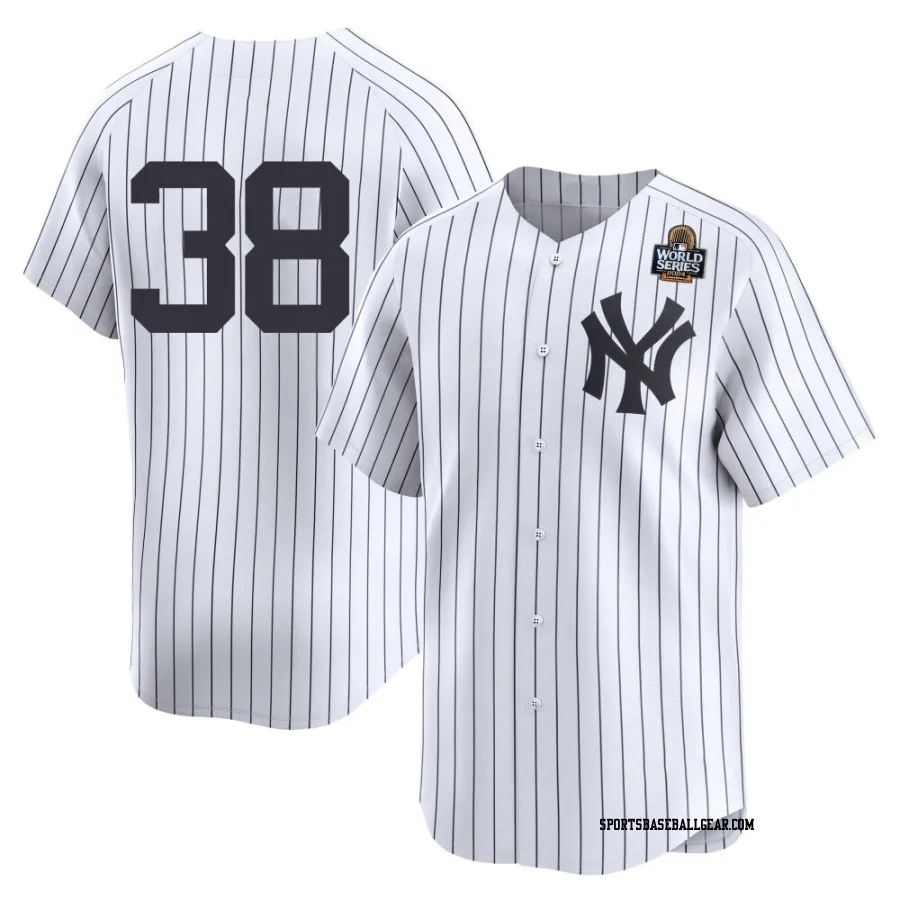 Devin Williams Men's New York Yankees White Limited Yankee Home 2nd 2024 World Series Jersey