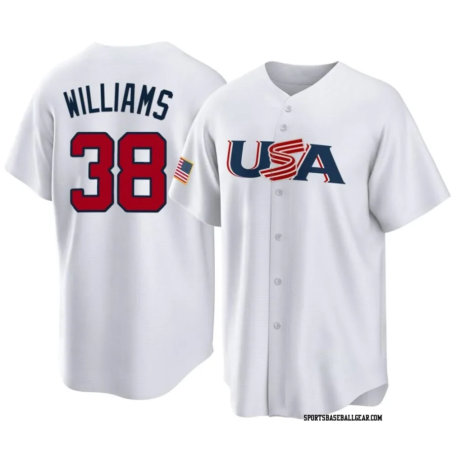 Devin Williams Men's USA Baseball White Replica 2023 World Baseball Classic Jersey