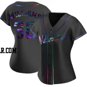 Devin Williams Women's Milwaukee Brewers Black Holographic Replica Alternate Jersey