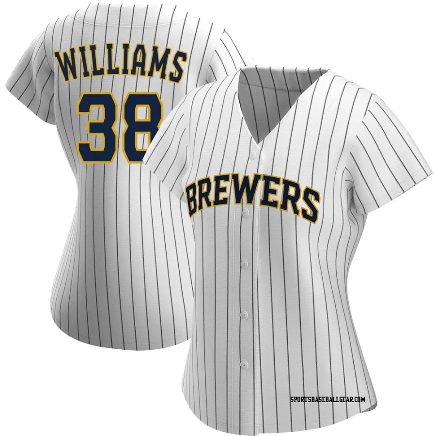 Devin Williams Women's Milwaukee Brewers White/Navy Replica Alternate Jersey