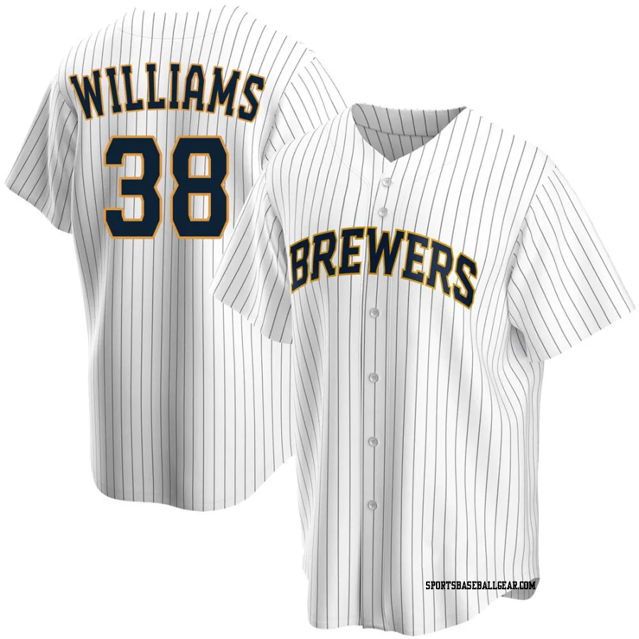 Devin Williams Youth Milwaukee Brewers White Replica Home Jersey