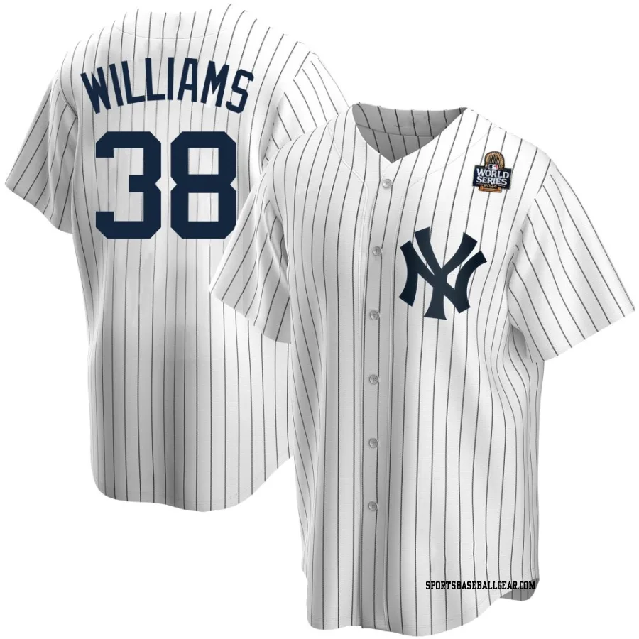 Devin Williams Youth New York Yankees White Replica Home 2024 World Series Jersey