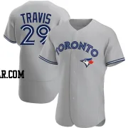 Devon Travis Men's Toronto Blue Jays Gray Authentic Road Jersey