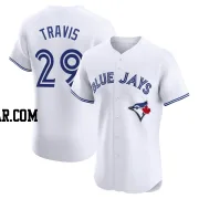 Devon Travis Men's Toronto Blue Jays White Elite Home Jersey