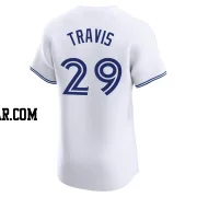 Devon Travis Men's Toronto Blue Jays White Elite Home Jersey