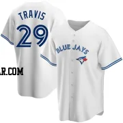 Devon Travis Men's Toronto Blue Jays White Replica Home Jersey