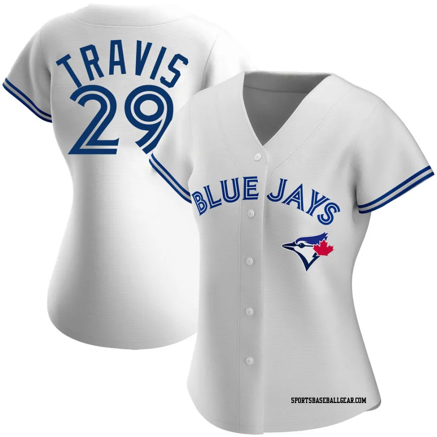 Devon Travis Women's Toronto Blue Jays White Authentic Home Jersey