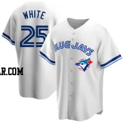 Devon White Men's Toronto Blue Jays White Replica Home Cooperstown Collection Jersey