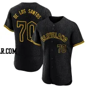 Deyvison De Los Santos Men's Cleveland Guardians Black Authentic Snake Skin City Jersey