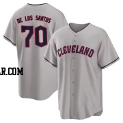 Deyvison De Los Santos Men's Cleveland Guardians Gray Replica Road Jersey