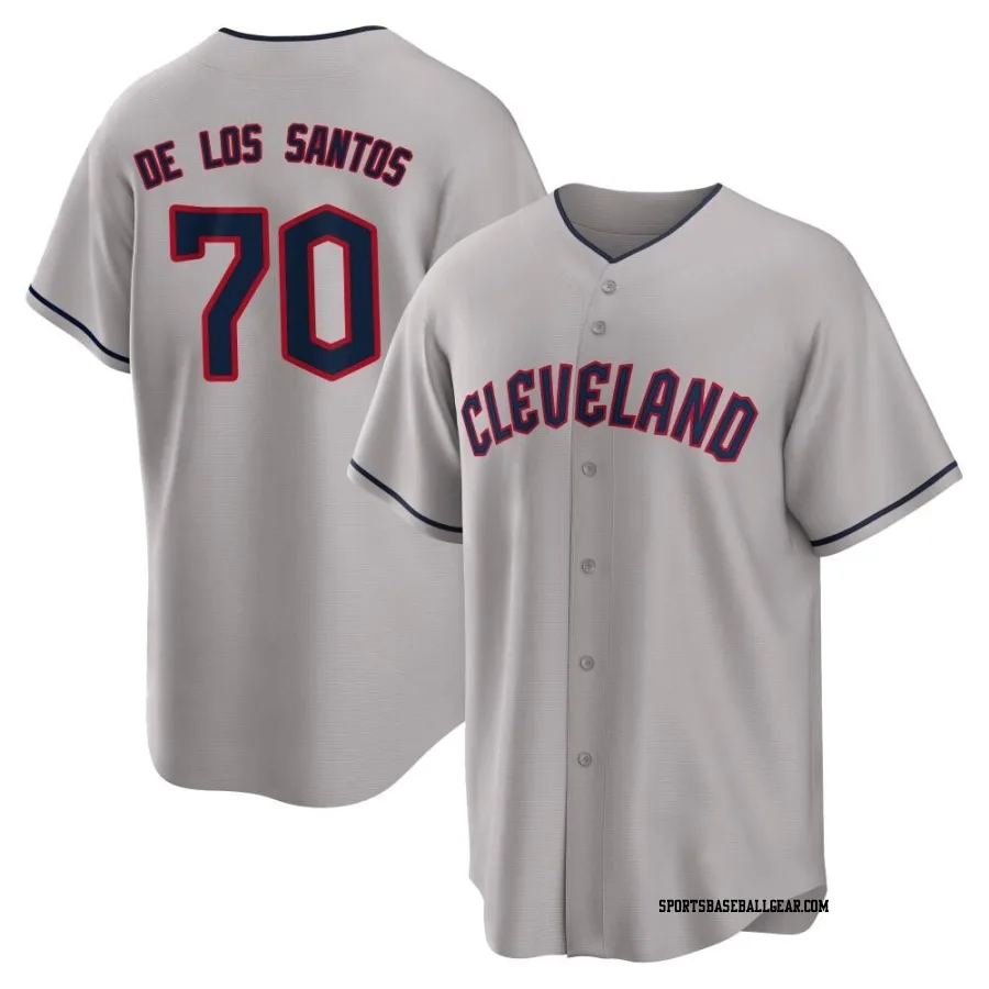 Deyvison De Los Santos Men's Cleveland Guardians Gray Replica Road Jersey